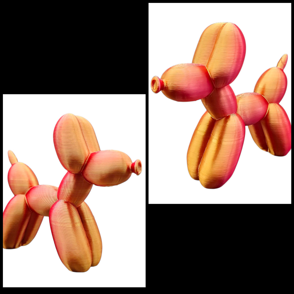 Ballonhond Beeldje -3D Geprinte Ballonhond in Meerkleurig Filament