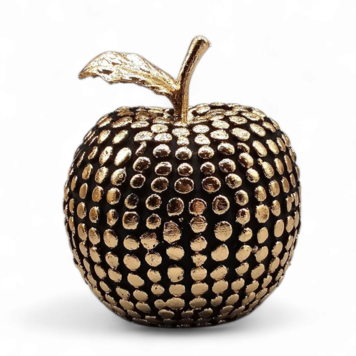 Luxury Apple zwart met bladmetaal - luxe woondecoratie